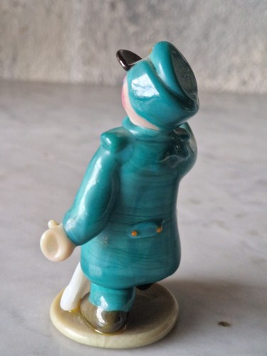 Statuina in vetro ceco soldato con castello della birra figura in vetro boemo - Foto 4 di 9