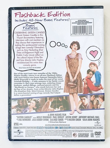 Sixteen Candles DVD - Flashback Edition - Molly Ringwald - NEW - Picture 2 of 2