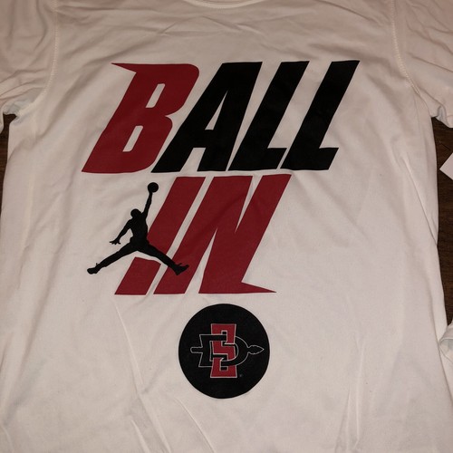 NEW Nike Jordan San Diego State Aztecs Long Sleeve White T-Shirt Men’s Size S - Picture 2 of 12