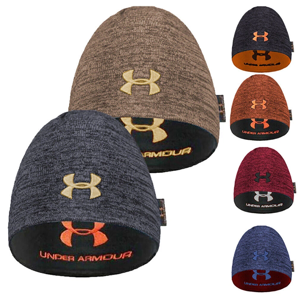 Under Armour Reversible Beanie Winter Hat Knitted Hat Neutral Warm Ski Sport HOT
