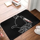 Kitchen Carpet Cat What Murderous Black Cat With Knife Mat Entrance Doormat