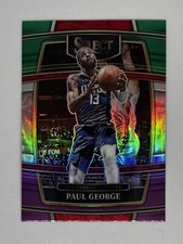 2021-22 Panini Select - Paul George Tri Color Prizm #14 - Clippers