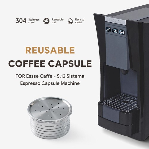 Espresso Coffee Maker Reusable Stainless Steel Coffee Capsule Filter Shell Brush - Picture 11 of 12