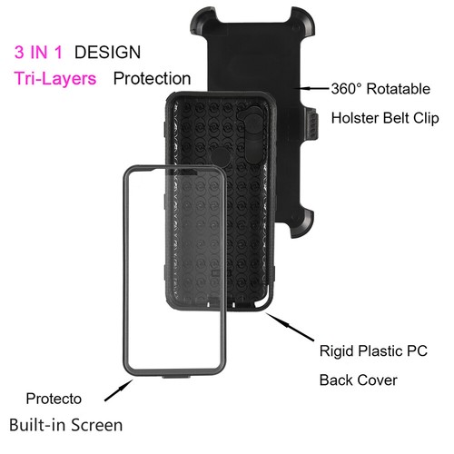 Funda protectora de pantalla resistente incorporada para Motorola G Power Case Moto G Stylus - Imagen 14 de 26