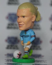 6.5 cm Soccer Figure Manchester Player #9 Haaland Blue Kit 2022-23