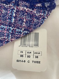 Aubade Bahia Half Cup Purple Embroidered Bra 36C