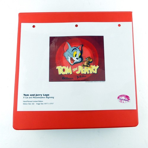 TOM and JERRY Logo Hanna Barbera WB Gallery Laminated Cel Promo Binder Page - Picture 1 of 1