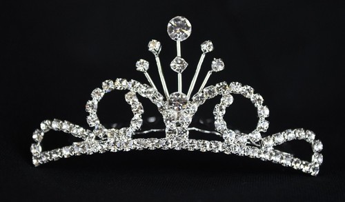 Tiara Princess Tiffany Comb Party Favors Recuerdos Quinceanera Bridal Gift Slvr - Picture 2 of 11