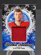 2023 CLAYTON TUNE PANINI DONRUSS HOLIDAY ROOKIE SWEATERS RELIC #HS-CTU SP