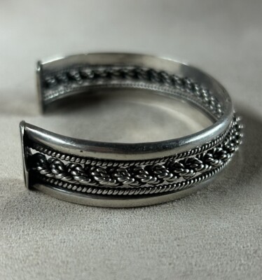 刻印有り MEXICAN JEWELRY SILVER BRACELET Vintage Mexican Silver Panel Bracelet | eBay