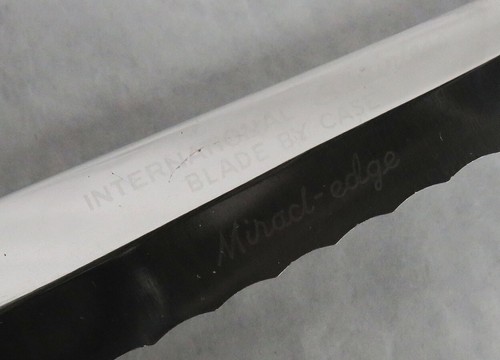 ROYAL DANISH BY INTERNATIONAL STERLINGSILBER 13,5" WELLENSCHLIFF BROTMESSER - Bild 3 von 3