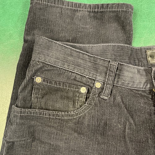 Gap Corduroy Pants Men’s 33x33 Blue Straight Fit Pin Wale 5-Pocket Preppy City - Picture 2 of 7
