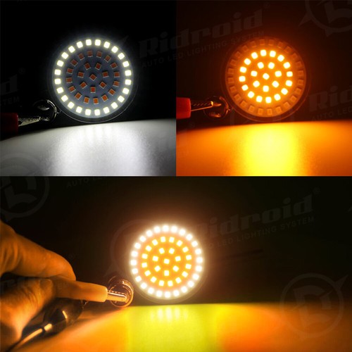 1157 LED Turn Signal Lights Smoke Lens For Harley Touring Sportster Softail Dyna - Picture 6 of 24