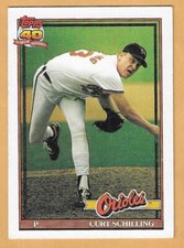 CURT SHILLING BALTIMORE ORIOLES #569 - TOPPS NM-MT 1991