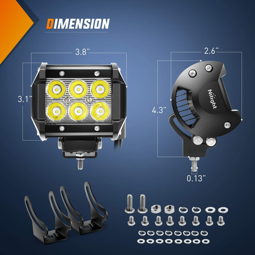 2 Piezas Barras De Luces LED De Noche Niebla Faro Para Carro Motocicleta Camión - Bild 2 von 13