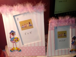 details about pink picture frames 2 of them for girl babys announcement baby announcement frames