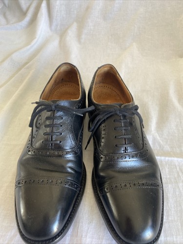 Harry B Hart Brogue Black Shoes 7 Lace Up Special Joint Sunk - Picture 11 of 18