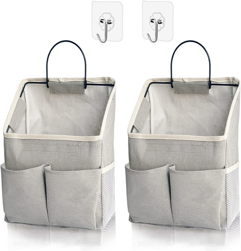 2 Pack Wall Hanging Storage Bag,Wall Hanging Organizer Bags with Pockets, Wall O - Picture 7 of 12