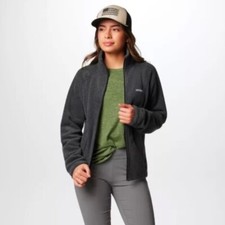Women's Columbia Benton Springs Fleece Full Zip Jacket, S, Charcoal Heather Gray