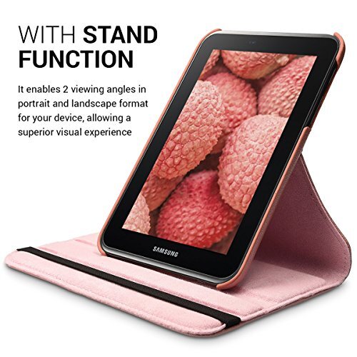 Rotating Case Compatible with Samsung Galaxy Tab 2 7.0 P3110 / P3100 rose gold - 第 5/8 張圖片