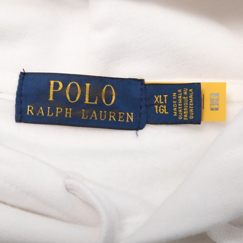 Polo Ralph Lauren Hoodie Mens Extra Large Tall White 3D Stacked Logo * - Picture 6 of 12