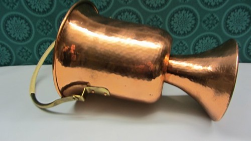 Eugen Zint n.º 28 hecho a mano cobre champán enfriador de champán único años 60 J antiguo - Imagen 8 de 9