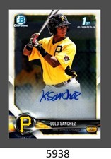 1-2018 BOWMAN CHROME PROSPECTS AUTO LOLO SANCHEZ PIRATES CARD#BCPA-LSA QTY