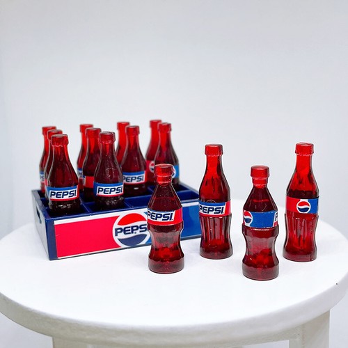 Miniatur Puppenhaus Maßstab 1:12 1 Set Soda Tablett Cola Glas Drink Zubehör - Bild 4 von 10