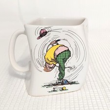 Golf Coffee Cup The Results Of Over Swing Twisted Ceramic Mug Humorous 1991