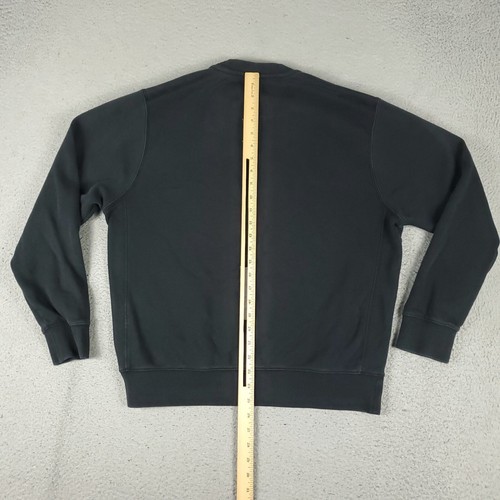 Nike Sweater Mens Size Medium Black Swoosh Pullover Sweatshirt * - Picture 5 of 8