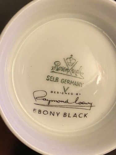 One VTG Rosenthal Selb Germany Designed By Raymond Loewy Ebony Black Tea Cup - Picture 2 of 11
