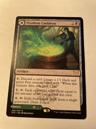 MTG Pestilent Cauldron  – Strixhaven: School of Mages Magic Card # 154 - Picture 1 of 1
