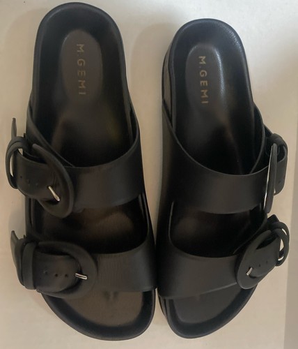 M. Gemi The Matilde Damen Sandale Größe 40,5 US 9,5 schwarz italienische Lederschuhe - Bild 3 von 9
