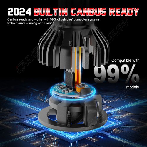 Set of 2 H11 LED Headlight Bulbs LOW BEAM For Honda Odyssey 2011-2017 6000K - Picture 7 of 13