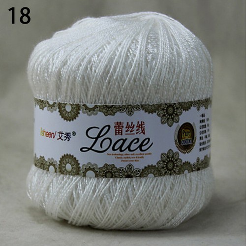 50g/roll Thread Cotton Crochet Yarn Craft Tatting Hand Knit Embroidery Yarn DIY - Picture 28 of 34