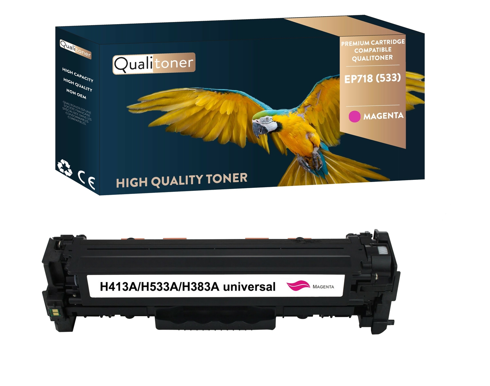 Toner Canon EP718 M magenta aux pigments éclatants pour graphiques Qualitoner
