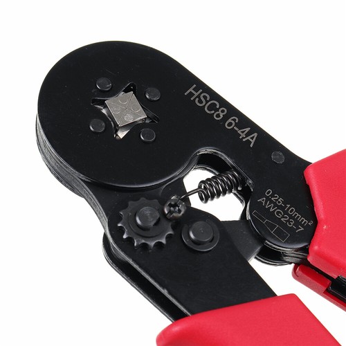 Insulated Cable Connectors Terminal Ratchet Crimping Tool Wire Crimper Pliers - Foto 7 di 7