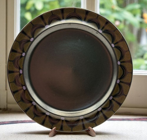 Plato de cena de loza franciscana Zanzíbar Interpace 10,25" pulgadas negro púrpura - Imagen 1 de 6