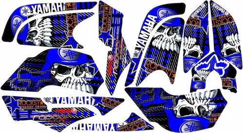 YAMAHA RAPTOR 660R full graphics kit blue..THICK AND HIGH GLOSS - Bild 1 von 5