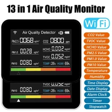 13in1 Multifunctional Air Quality Monitor WIFI CO2 HCHO TVOC PM Meter Detector