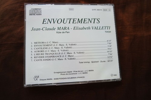 Jean-Claude Mara Elisabeth Valletti Envoutements CD neuwertig - Imagen 3 de 3