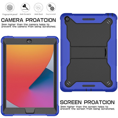 For iPad 6 5 4 3 2th Gen/ Mini 4 5 Shockproof Rubber Heavy Duty Stand Case Cover - Picture 17 of 52