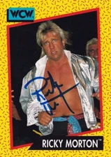 Ricky Morton Signed WCW Wrestling Trading Card Rock & Roll HOF WWE 1991 #97 1