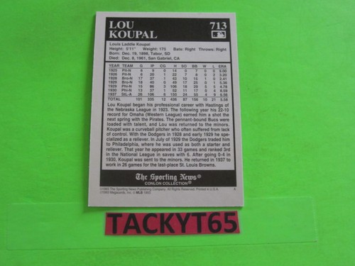 1993 SPORTING NEWS CONLON COLLECTION REPRINT SINGLE CARD(s) YOU CHOOSE - Picture 172 of 197