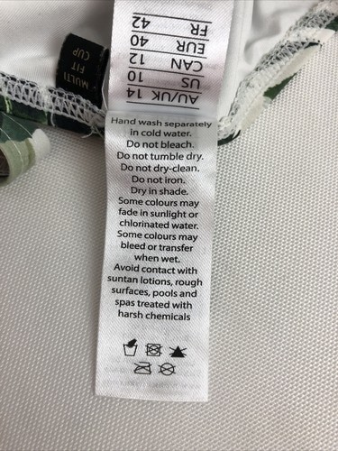 Traje de baño Niptuck de una pieza adelgazante fruncido talla 10 verde tropical blanco - Imagen 8 de 9