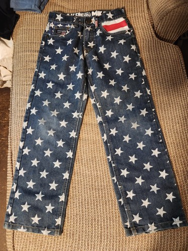 Akademiks Jeans Boys 8 Denim AKDMKS stars flag EUC