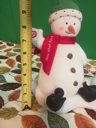 Hallmark Cards 2006 animierter musikalischer Plüsch Schneemann Schnee Welpe mit Geweih - Bild 6 von 9