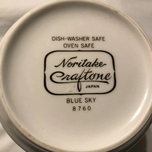 Noritake Craftone Blue Sky Pitcher, Stoneware, Japan Dishwasher Safe