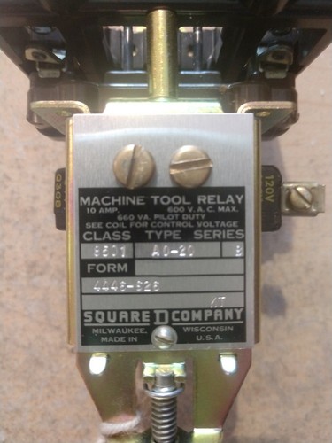 NEW SQUARE D 8501 AO20 MACHINE TOOL RELAY - 2 POLE - 120VAC COIL - Picture 2 of 9
