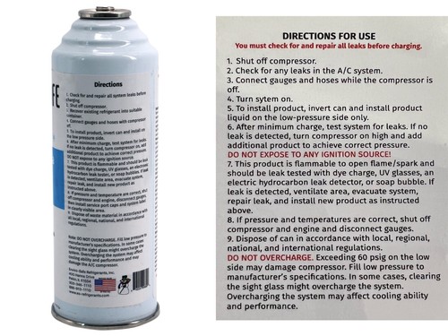 R 134a Refrigerant Replacement Cans- Coldest Refrigerant for Auto - 3 Pack - Foto 2 di 6